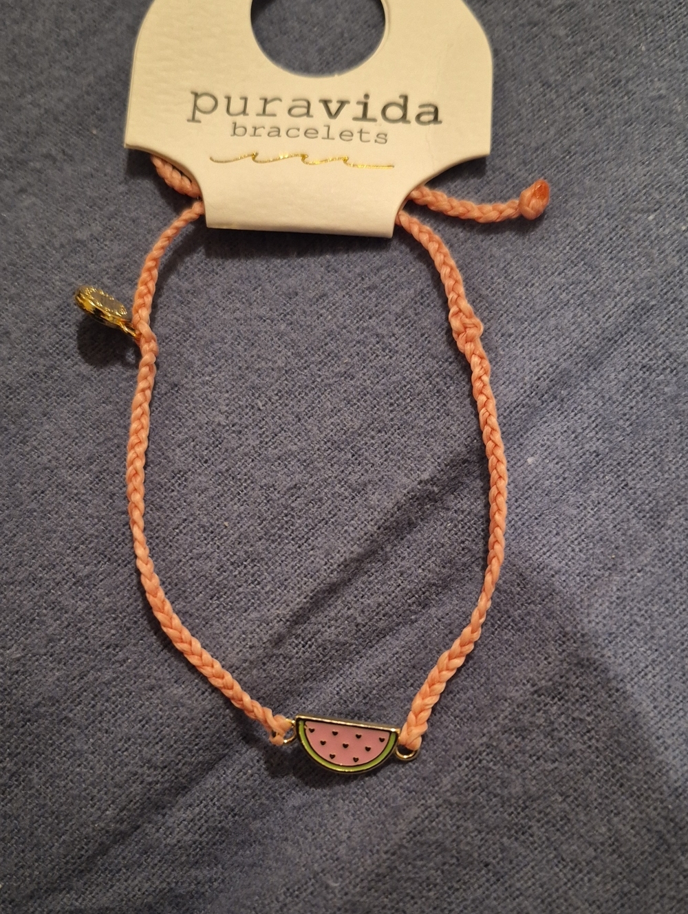 Pura Vida Pink Watermelon Charm Bracelet, NWT